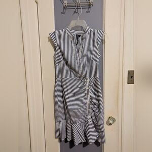 Striped Blue and White Women's Dress